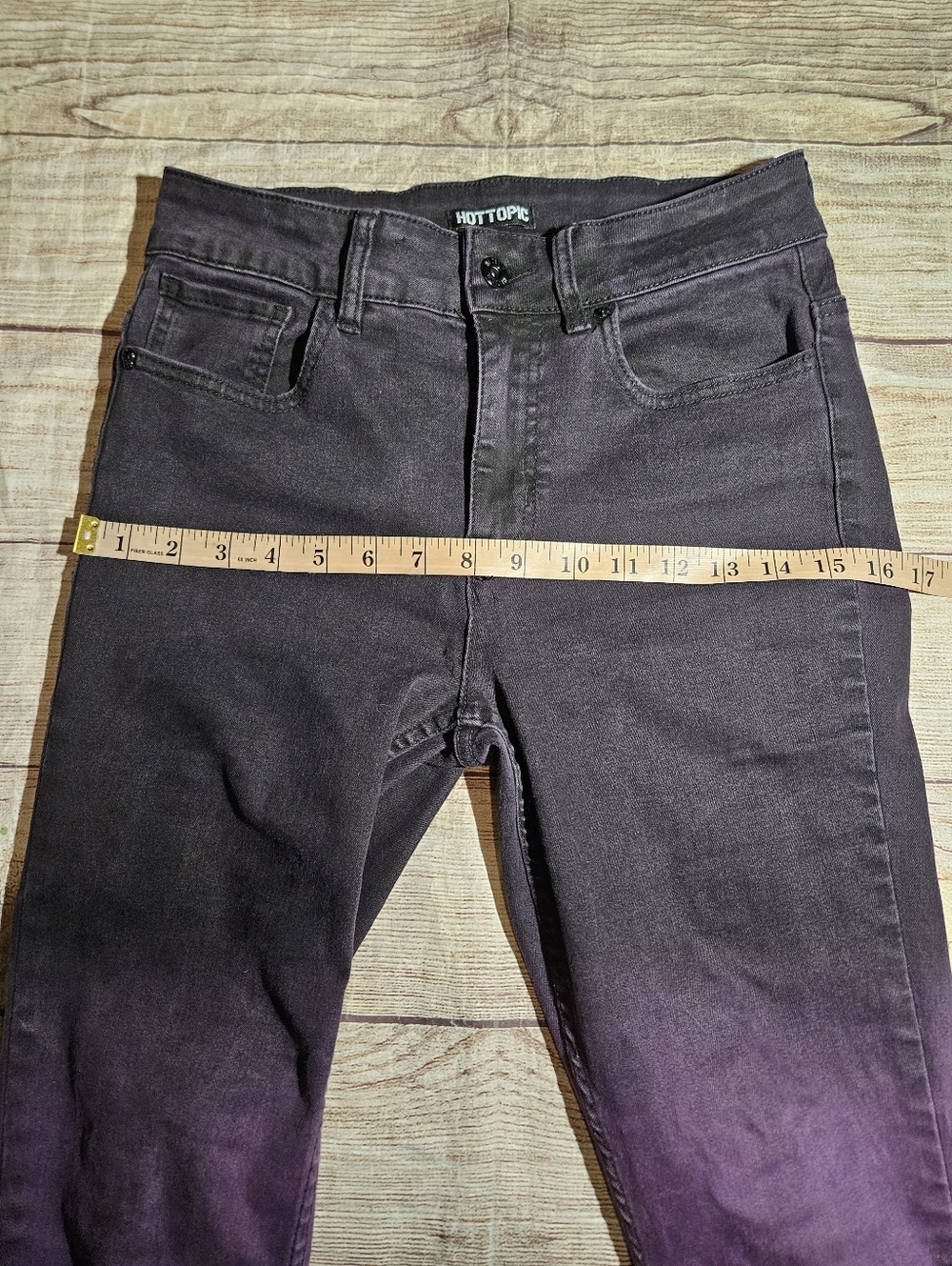 Hot Topic Denim sunrise purple ombre skinny Jean's - Picture 8 of 9